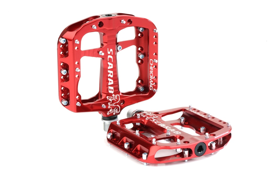 Pedales Scarab rojo